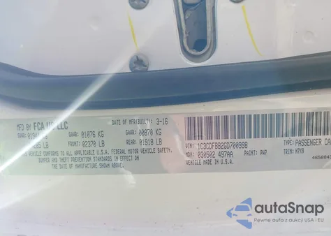 2016 Dodge Dart Sxt from USA, damaged, VIN 1C3CDFBB2GD700998